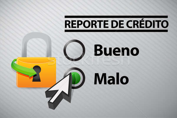 Credit Report selection in Spanish Stock photo © alexmillos