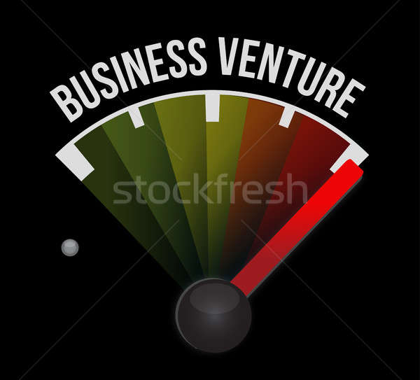 Business onderneming snelheidsmeter teken illustratie ontwerp Stockfoto © alexmillos