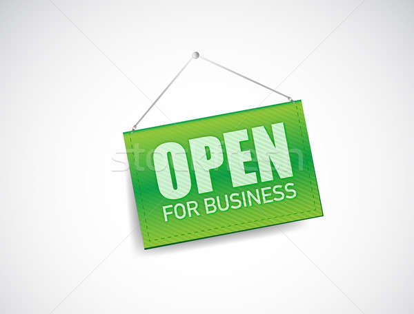 open for business sign illustration Stock photo © alexmillos