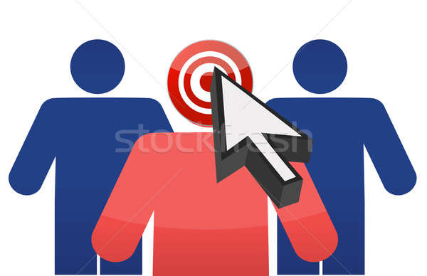 Targeting customers illustration design over white background Stock photo © alexmillos