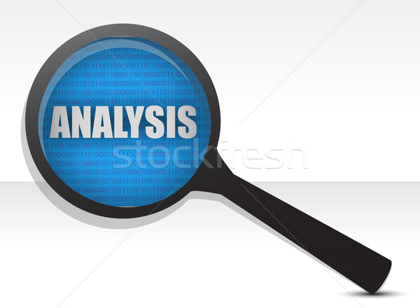 Analysis under research illustration design over white Stock photo © alexmillos