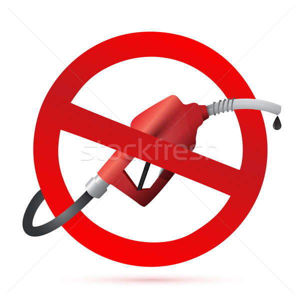 Rejected sign with a gas pump nozzle Stock photo © alexmillos