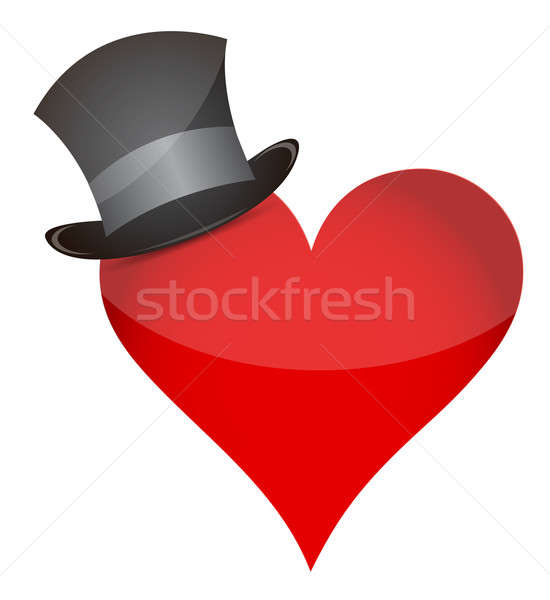 Heart with hat  Stock photo © alexmillos