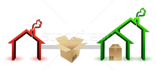 Moving concept illustration isolated over a white background Stock photo © alexmillos