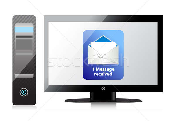 Computer and mail  Stock photo © alexmillos