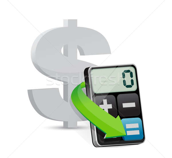 Dollar and modern calculator Stock photo © alexmillos
