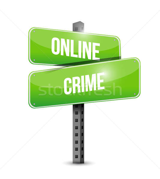 online crime road sign concept illustration Stock photo © alexmillos