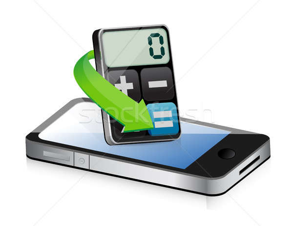 phone app and modern calculator Stock photo © alexmillos