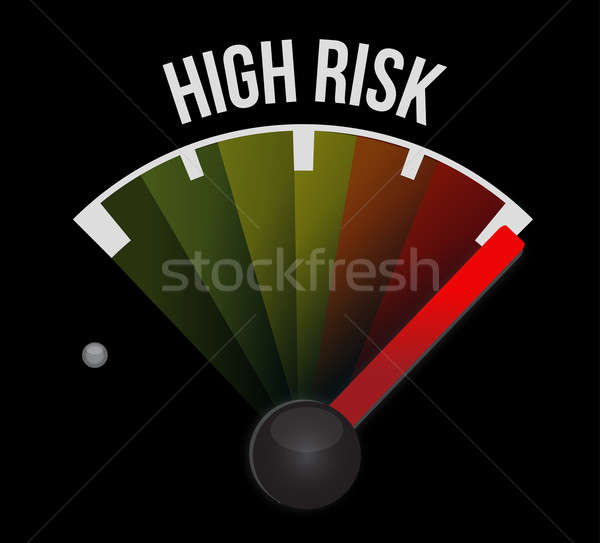 Risk concept, dash board indicator speedometer Stock photo © alexmillos