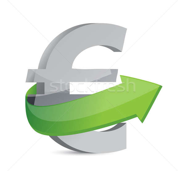 euro sign with arrow. Symbolize growth. Stock photo © alexmillos