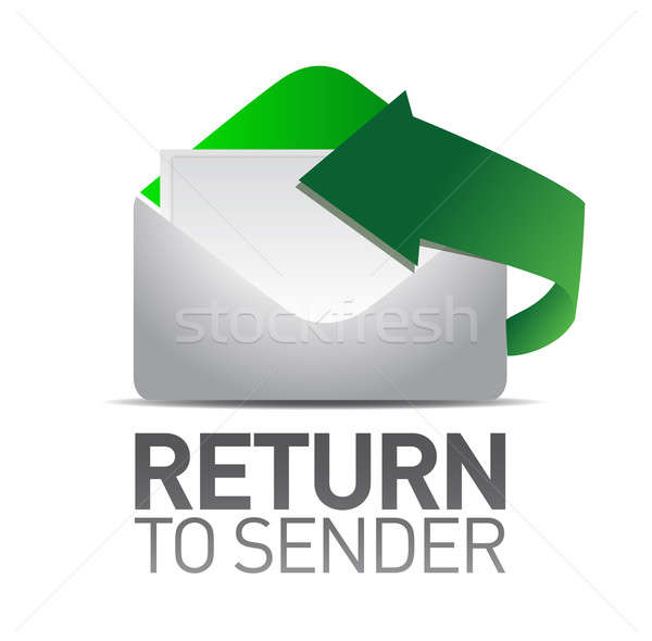 Dönmek gönderen mektup örnek iş kâğıt Stok fotoğraf © alexmillos