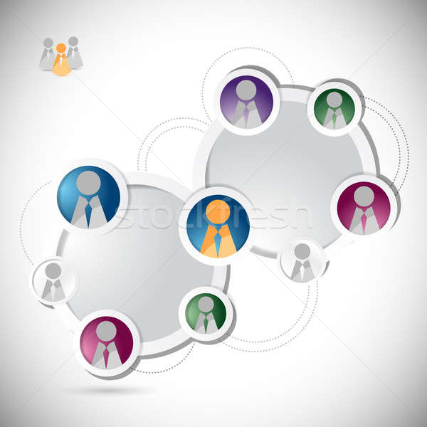 Social network circle colorloop business Stock photo © alexmillos