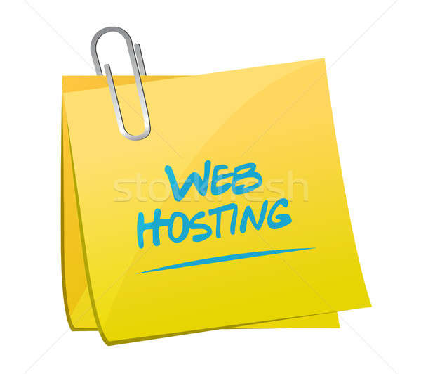 Web hosting not gönderemezsiniz imzalamak örnek Stok fotoğraf © alexmillos