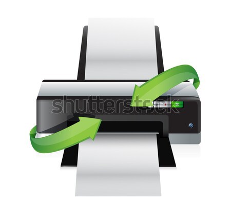 printer cycle graphic Stock photo © alexmillos