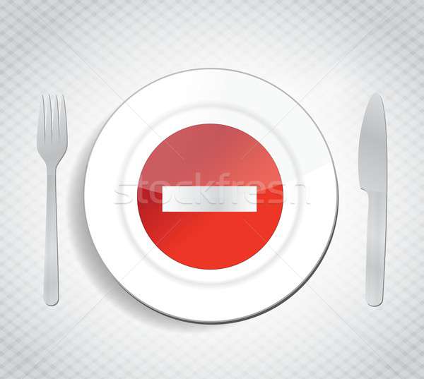 stop dont eat concept illustration design Stock photo © alexmillos