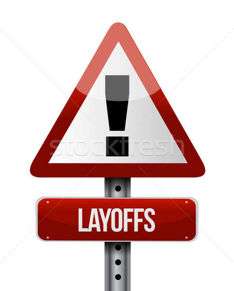 layoffs road sign illustration design over a white background Stock photo © alexmillos