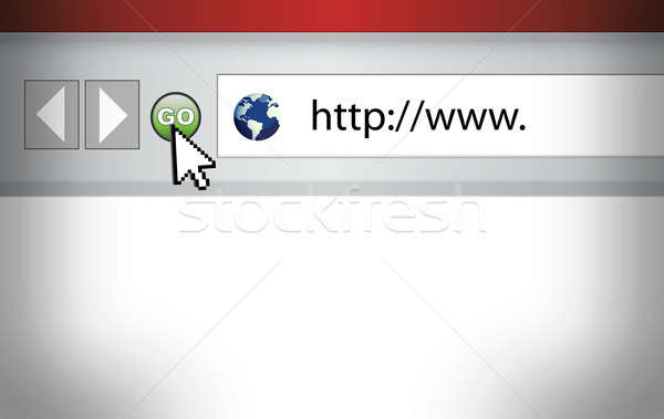 WWW Browser and cursor Stock photo © alexmillos