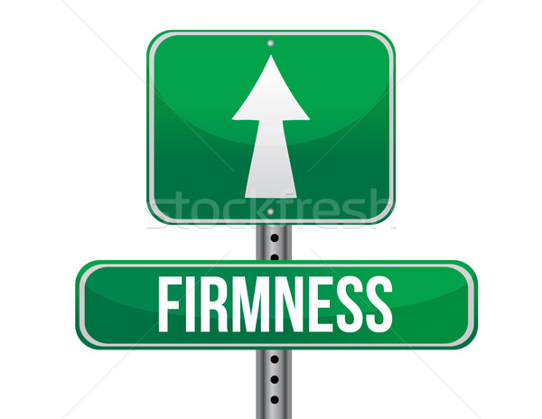 firmness road sign illustration design over a white background Stock photo © alexmillos