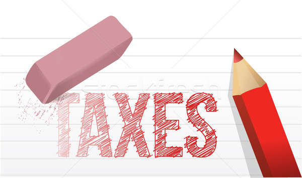 erase taxes concept illustration design over a white background Stock photo © alexmillos