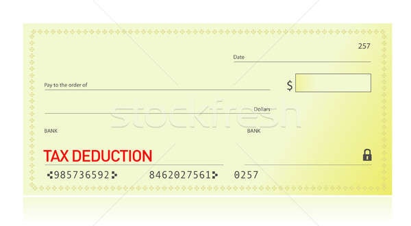 Tax deduction bank check illustration design  Stock photo © alexmillos