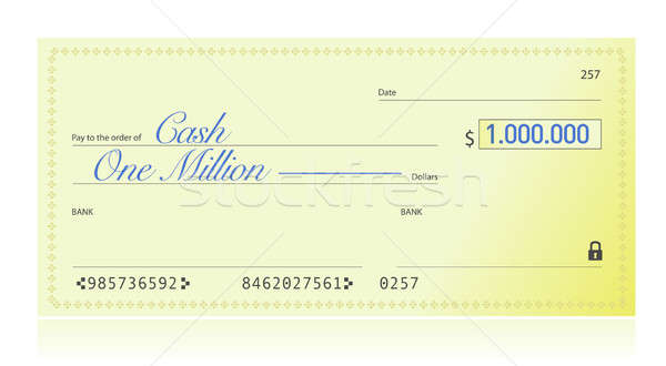 Closeup of Check Made Out for One Million Dollars  Stock photo © alexmillos