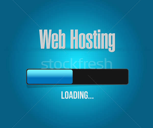 Web hosting loading bar sign concept Stock photo © alexmillos