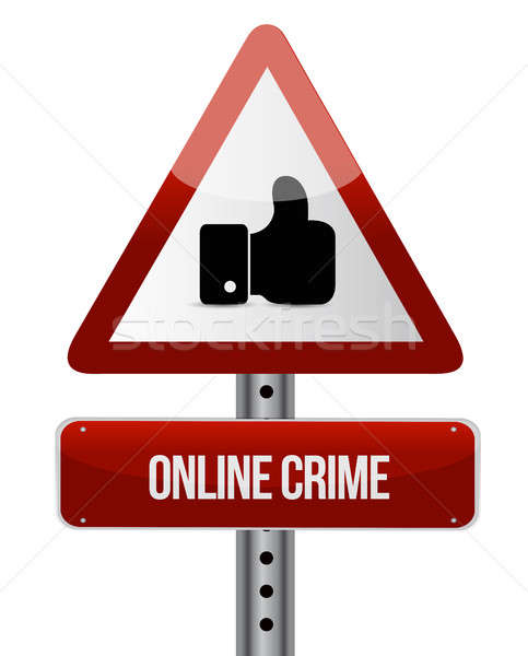 online crime like road sign concept Stock photo © alexmillos