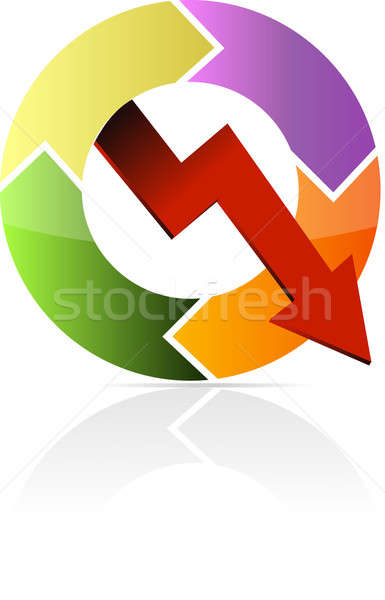 falling arrow graph Stock photo © alexmillos