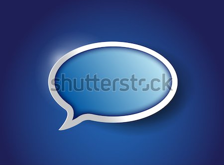 red Speech bubble, communication concept illustration design gra Stock photo © alexmillos