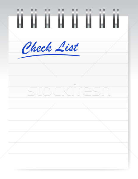 Check list notepad illustration design  Stock photo © alexmillos