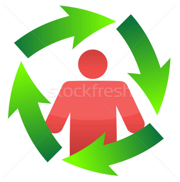 icon around a continuous movement cycle Stock photo © alexmillos