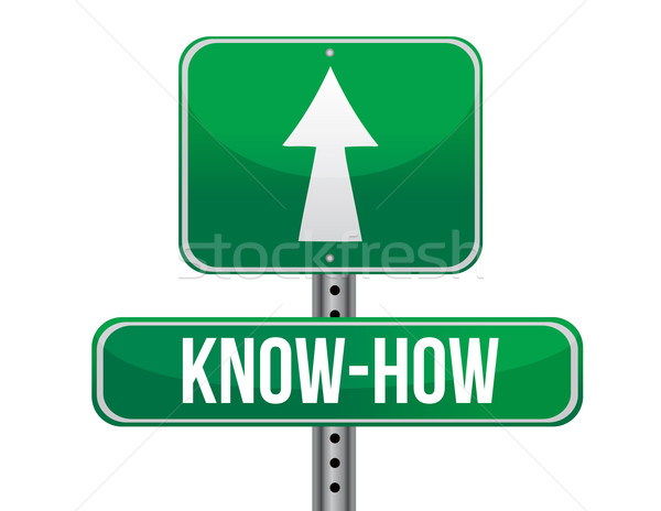 Know how road sign illustration design Stock photo © alexmillos