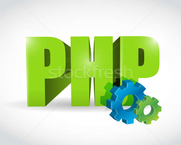 Php engins illustration design blanche éducation Photo stock © alexmillos
