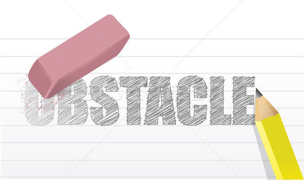 erase obstacles concept illustration design over a white backgro Stock photo © alexmillos