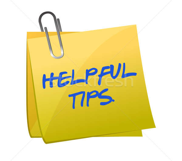 Helpful tips post it illustration design Stock photo © alexmillos