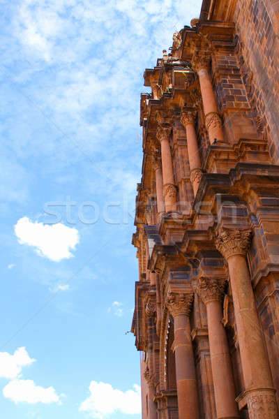 Peru kő falak erőd épület tájkép Stock fotó © alexmillos