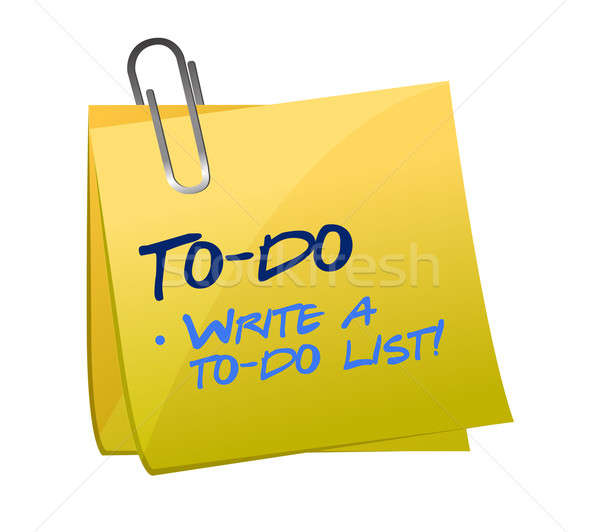 to-do list concept on a post-it Stock photo © alexmillos