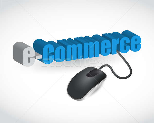 [[stock_photo]]: Ecommerce · signe · souris · illustration · design · blanche