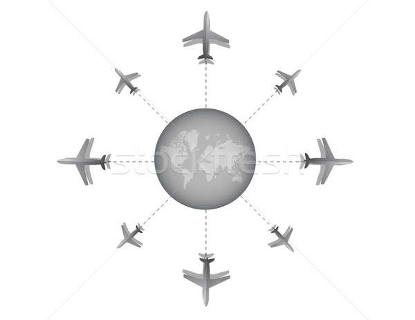 Avion destination design illustration graphique affaires [[stock_photo]] © alexmillos