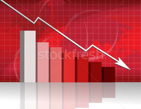 Business worries with losing graph. Stock photo © alexmillos