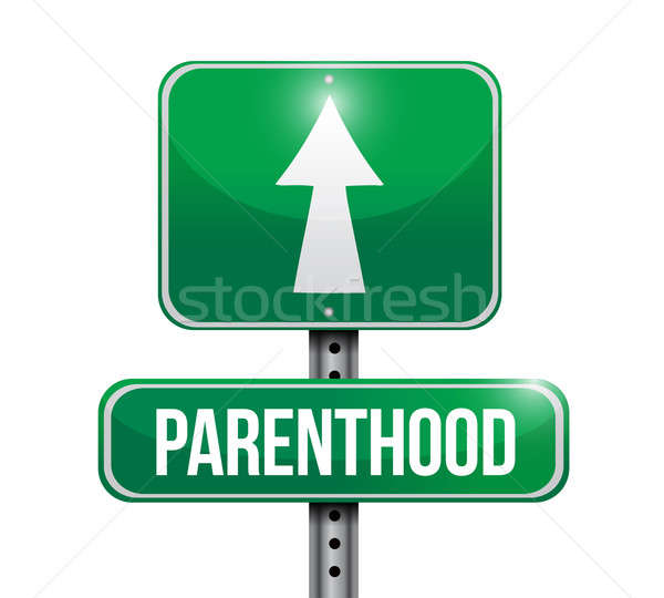 parenthood road sign illustration design over a white background Stock photo © alexmillos