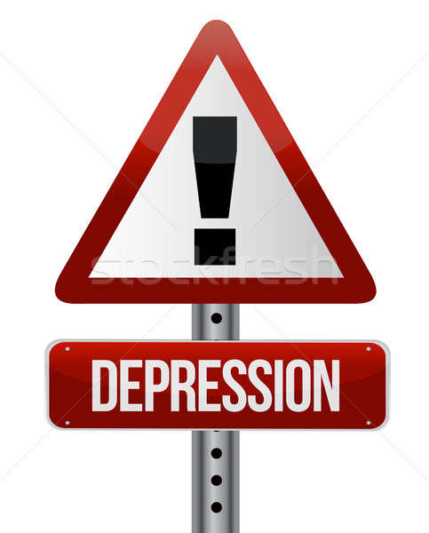 Depression warning sign  Stock photo © alexmillos