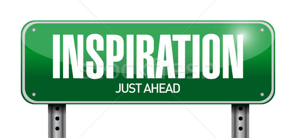 inspiration road sign illustration design Stock photo © alexmillos