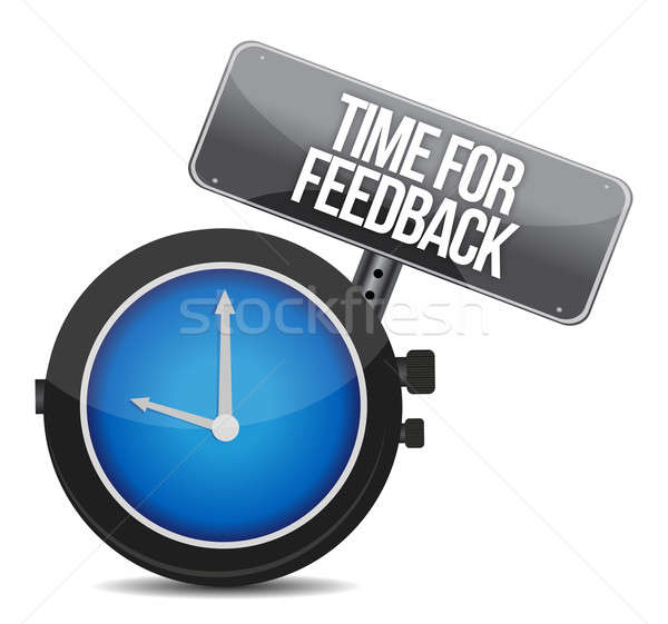 time for feedback illustration design over white Stock photo © alexmillos