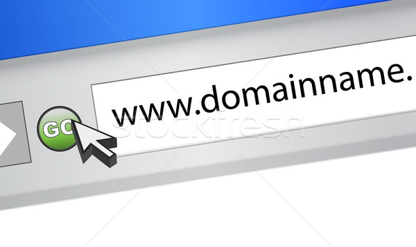 Domeniu nume browser căutare calculator Internet Imagine de stoc © alexmillos