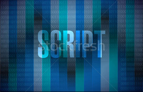 script binary sign concept illustration design Stock photo © alexmillos