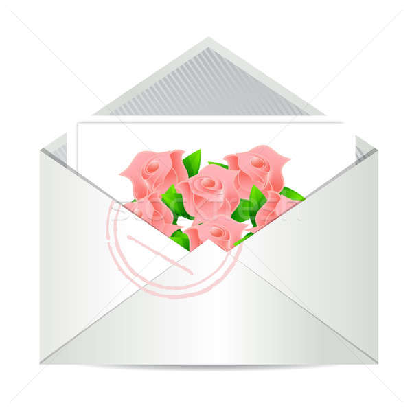 Stock photo: love letter illustration design