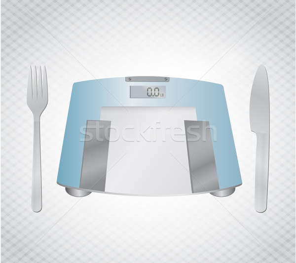 manage your diet, weight concept illustration design over a text Stock photo © alexmillos