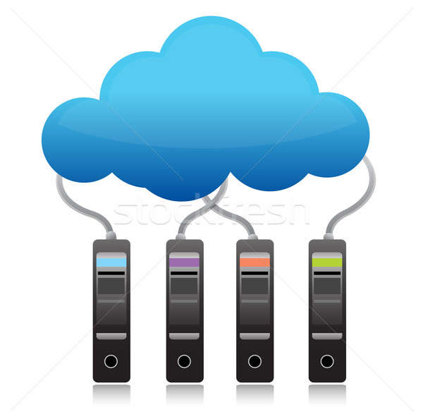 Server backup cloud computing concept Stock photo © alexmillos