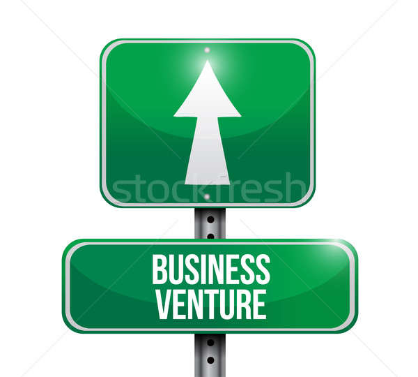 business venture road sign concept Stock photo © alexmillos